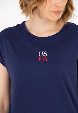 Kadın Lacivert Bisiklet Yaka Tişört - 50267008005