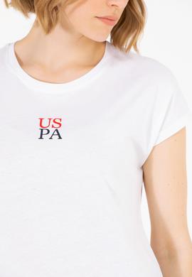 Kadın Beyaz Bisiklet Yaka Tişört - 50267008020