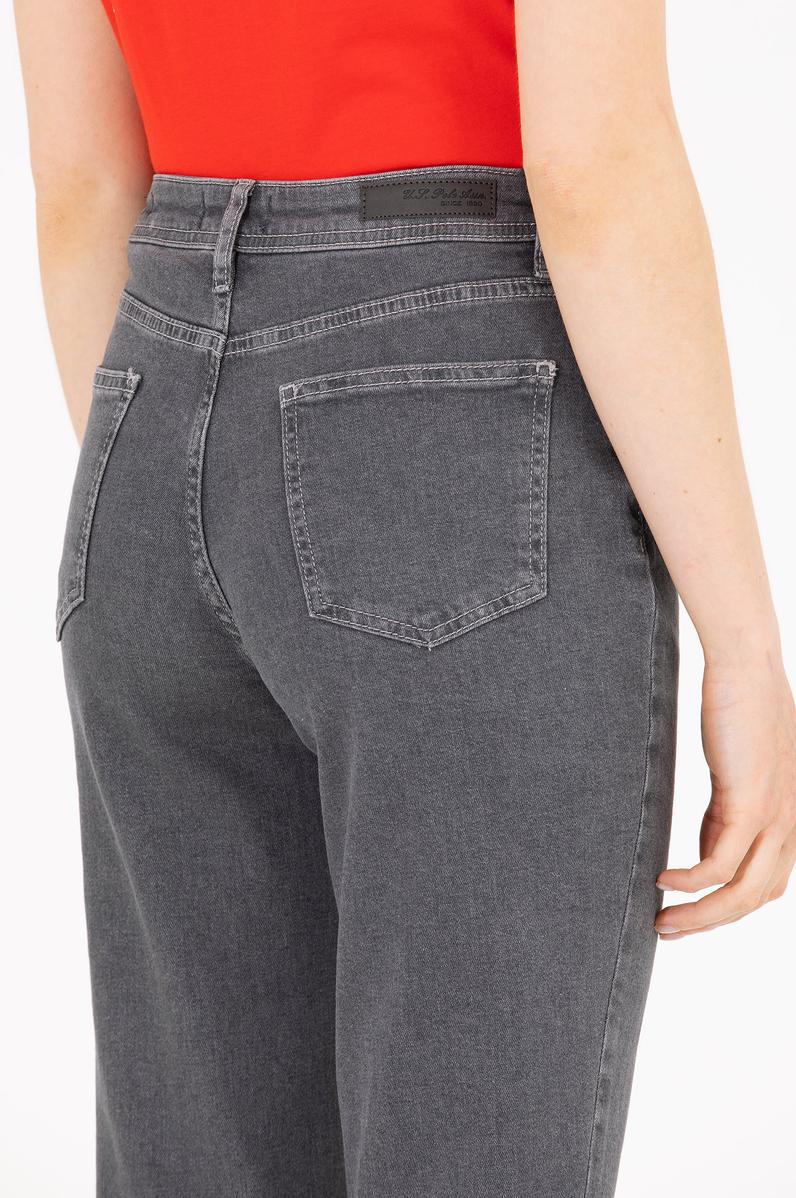 Kadın Gri Mom Fit Jean Pantolon