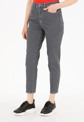 Kadın Gri Mom Fit Jean Pantolon - 50269342005