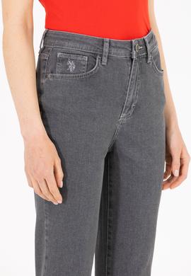 Kadın Gri Mom Fit Jean Pantolon - 50269342005