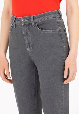 Kadın Gri Mom Fit Jean Pantolon - 50269342005