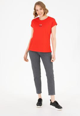 Kadın Gri Mom Fit Jean Pantolon - 50269342005