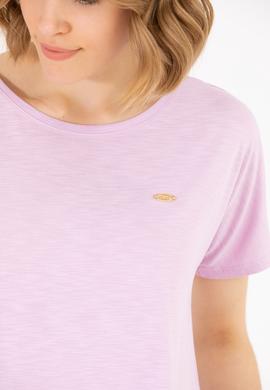 Kadın Manolya Bisiklet Yaka Tişört - 50270121005