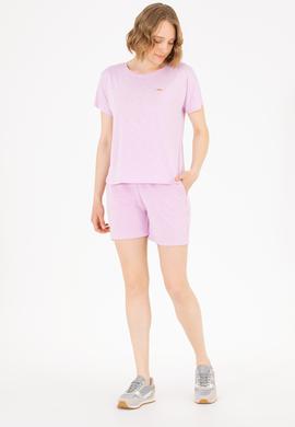 Kadın Manolya Bisiklet Yaka Tişört - 50270121005