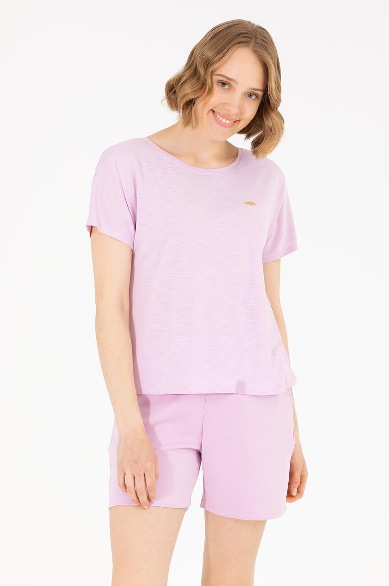 Kadın Manolya Bisiklet Yaka Tişört