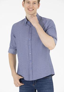 Erkek Mavi Uzun Kollu Gömlek - 50265203005