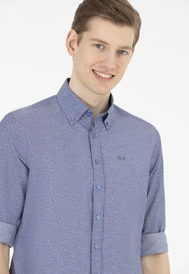 Erkek Mavi Uzun Kollu Gömlek - 50265203005