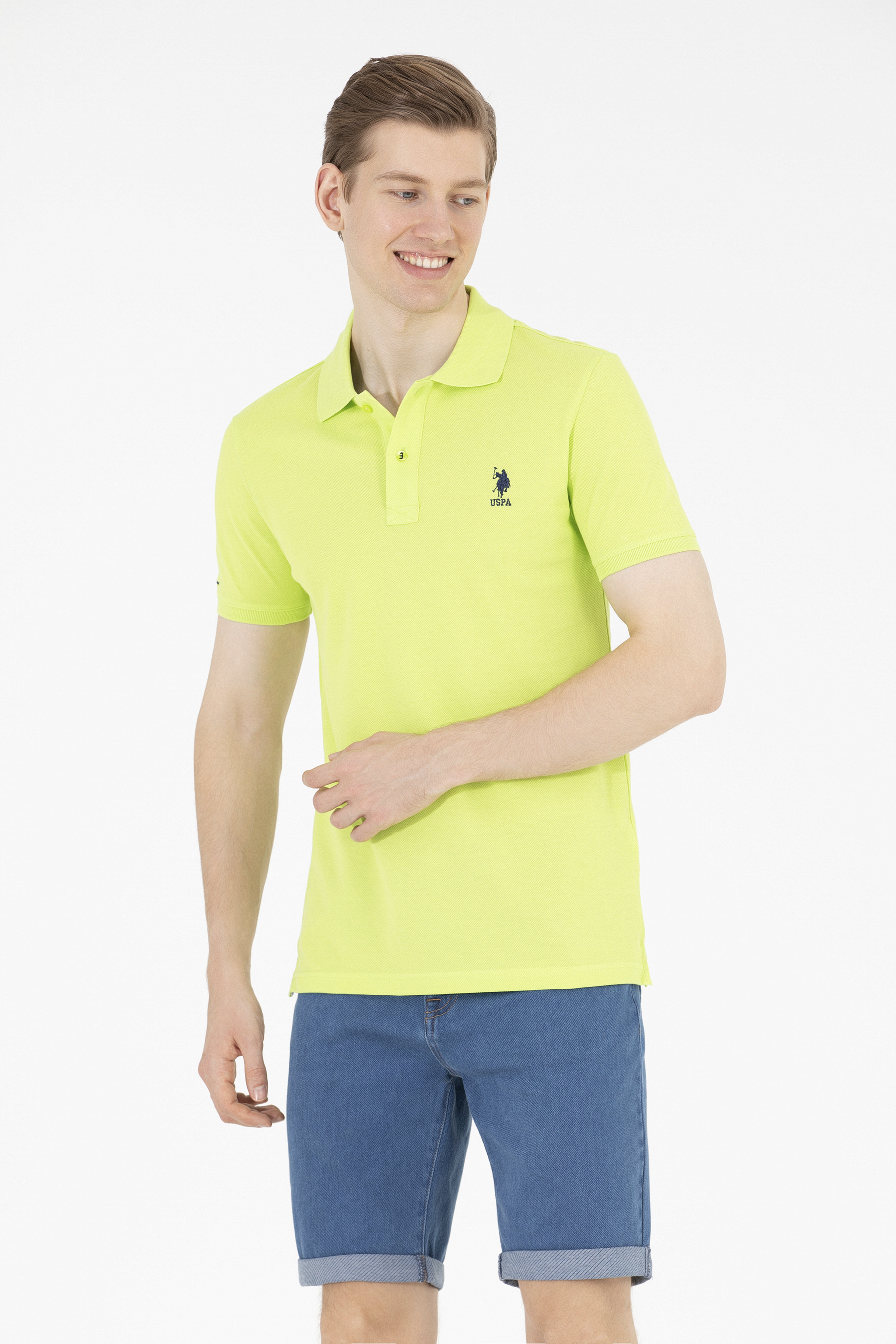 Erkek Fıstık Basic Polo Yaka Tişört - Image 4