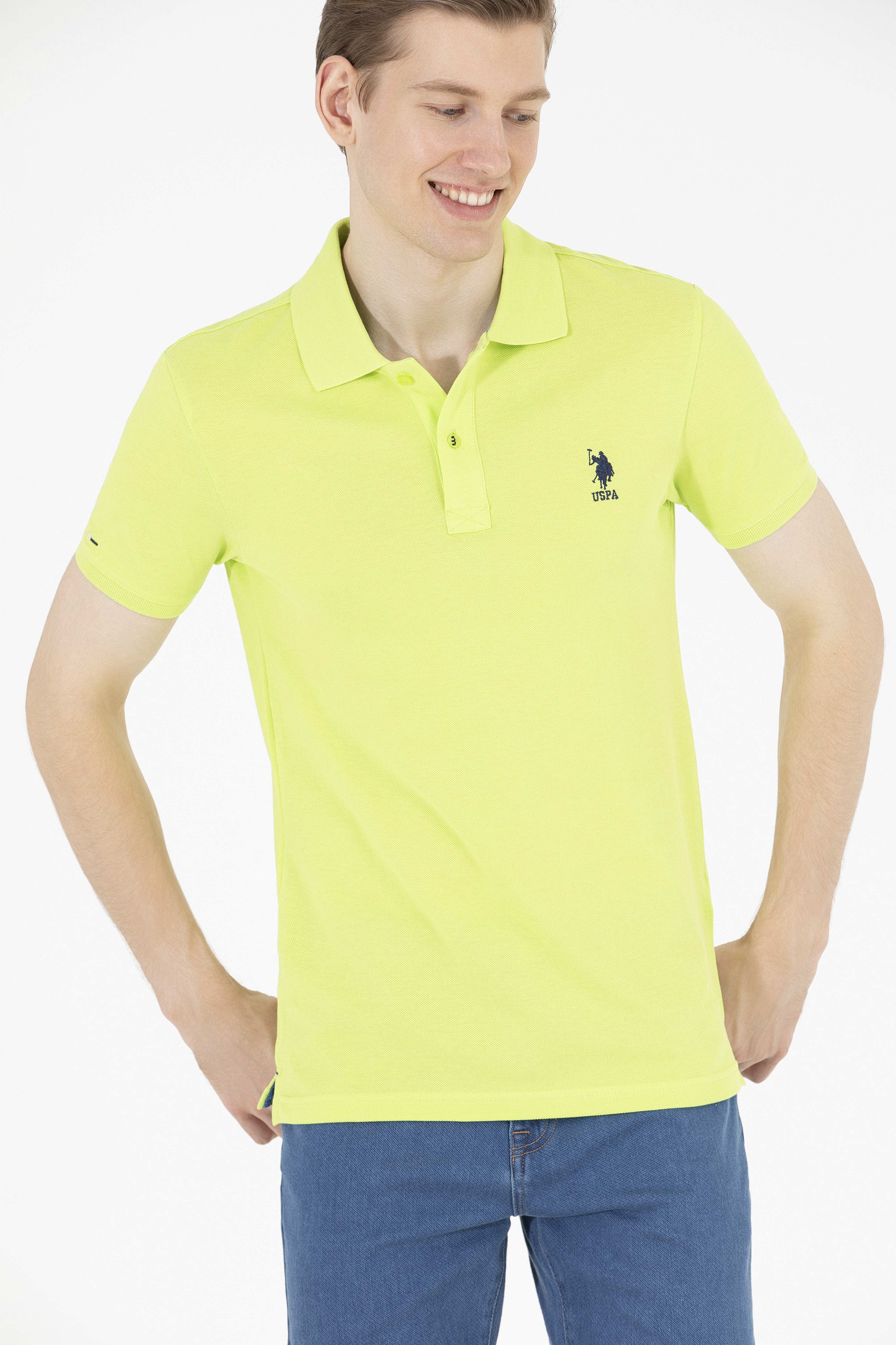 Erkek Fıstık Basic Polo Yaka Tişört - Image 1
