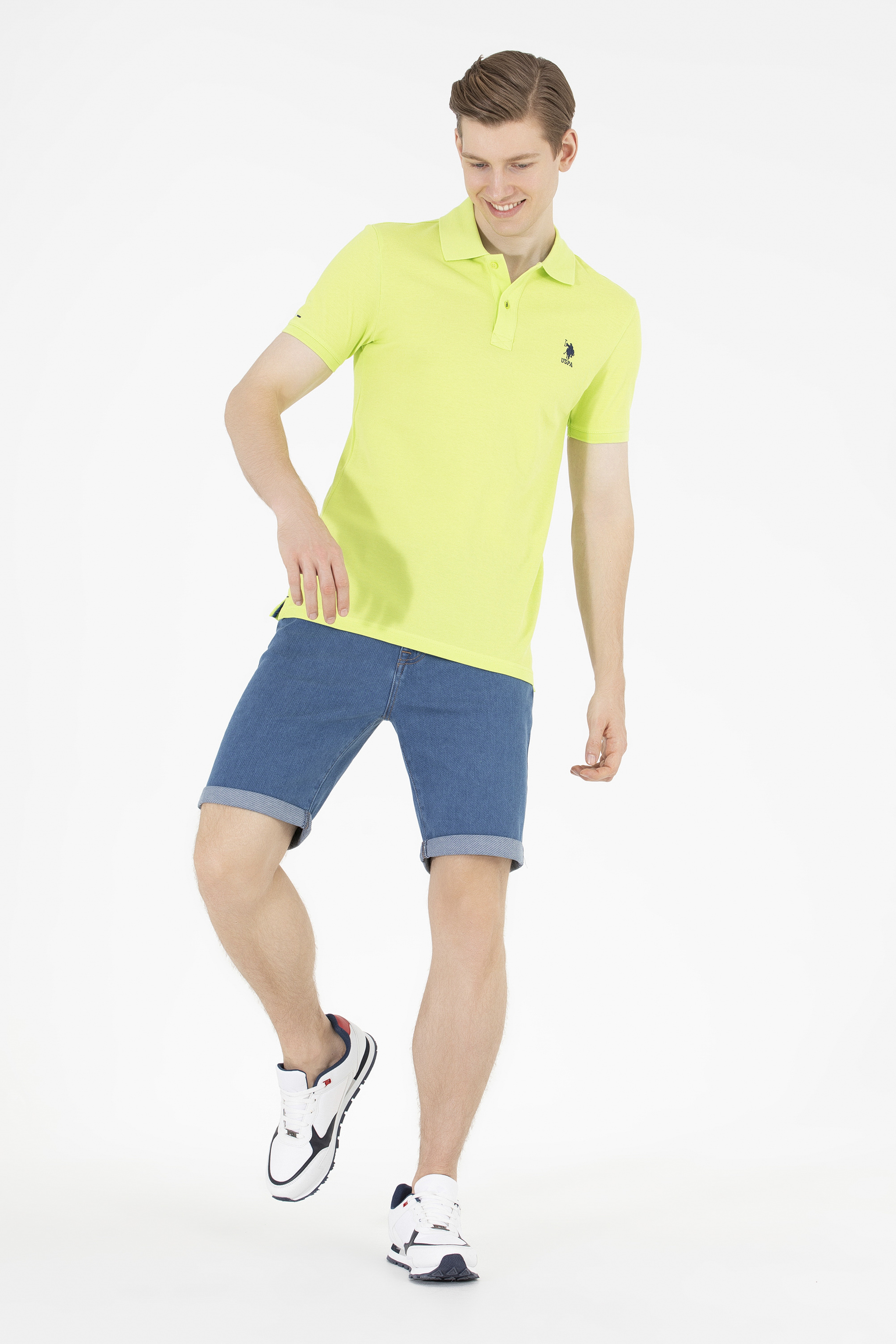 Erkek Fıstık Basic Polo Yaka Tişört - Image 3