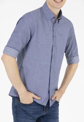 Erkek Mavi Uzun Kollu Gömlek - 50265203005