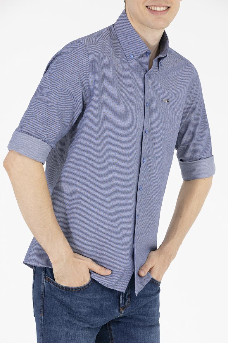 Erkek Mavi Uzun Kollu Gömlek - 50265203005