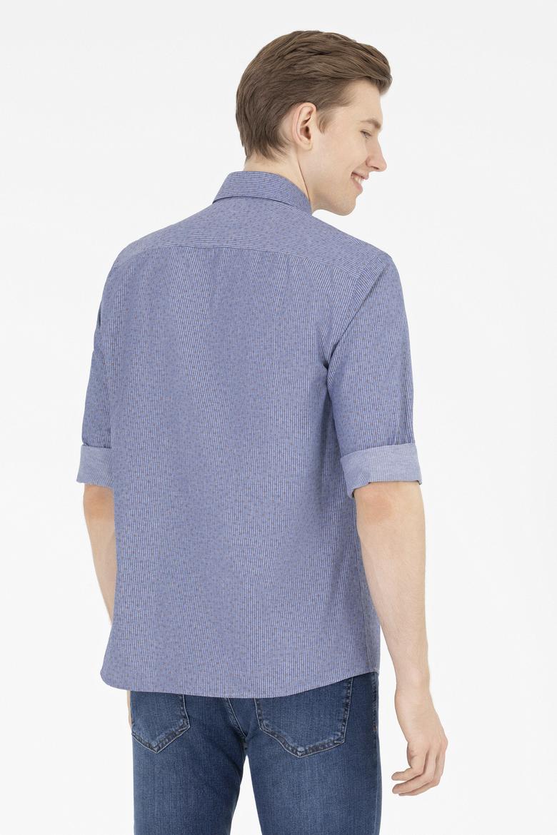 Erkek Mavi Uzun Kollu Gömlek - 50265203005