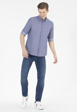Erkek Mavi Uzun Kollu Gömlek - 50265203005