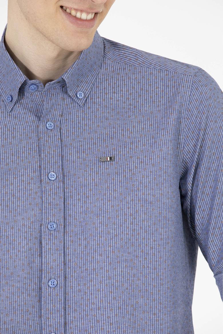 Erkek Mavi Uzun Kollu Gömlek - 50265203005