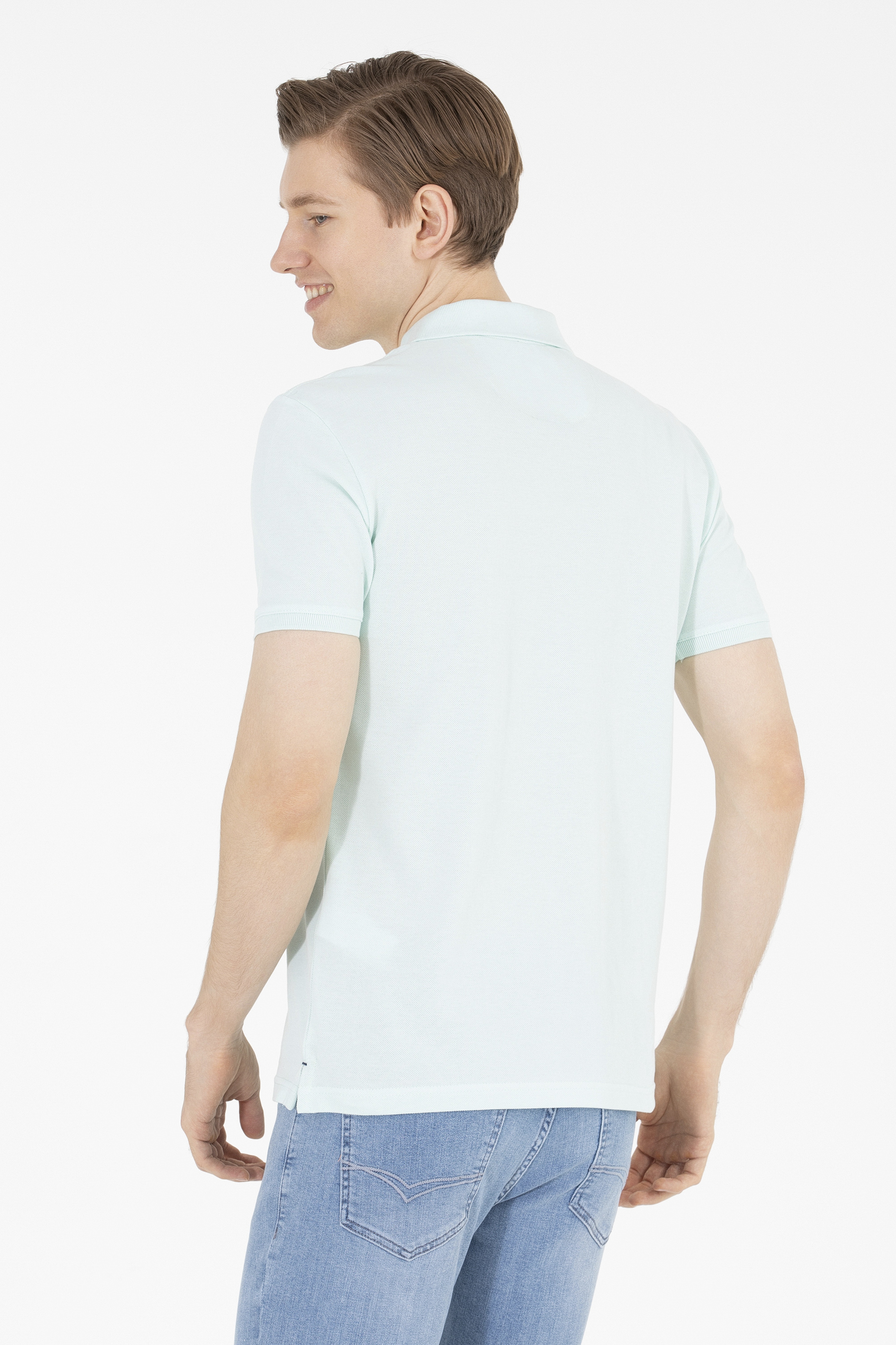 Erkek Nil Basic Polo Yaka Tişört - Image 5