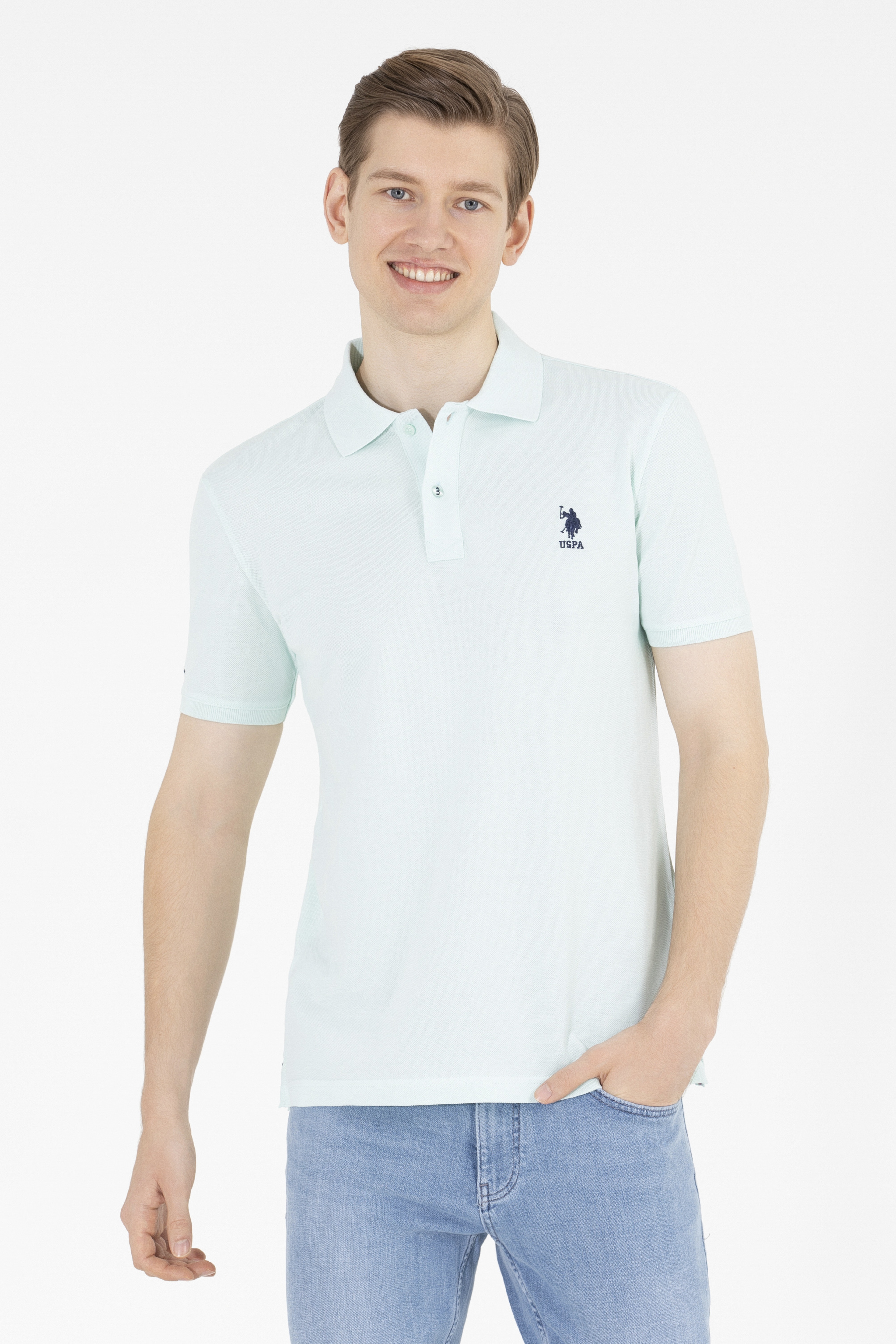 Erkek Nil Basic Polo Yaka Tişört - Image 1