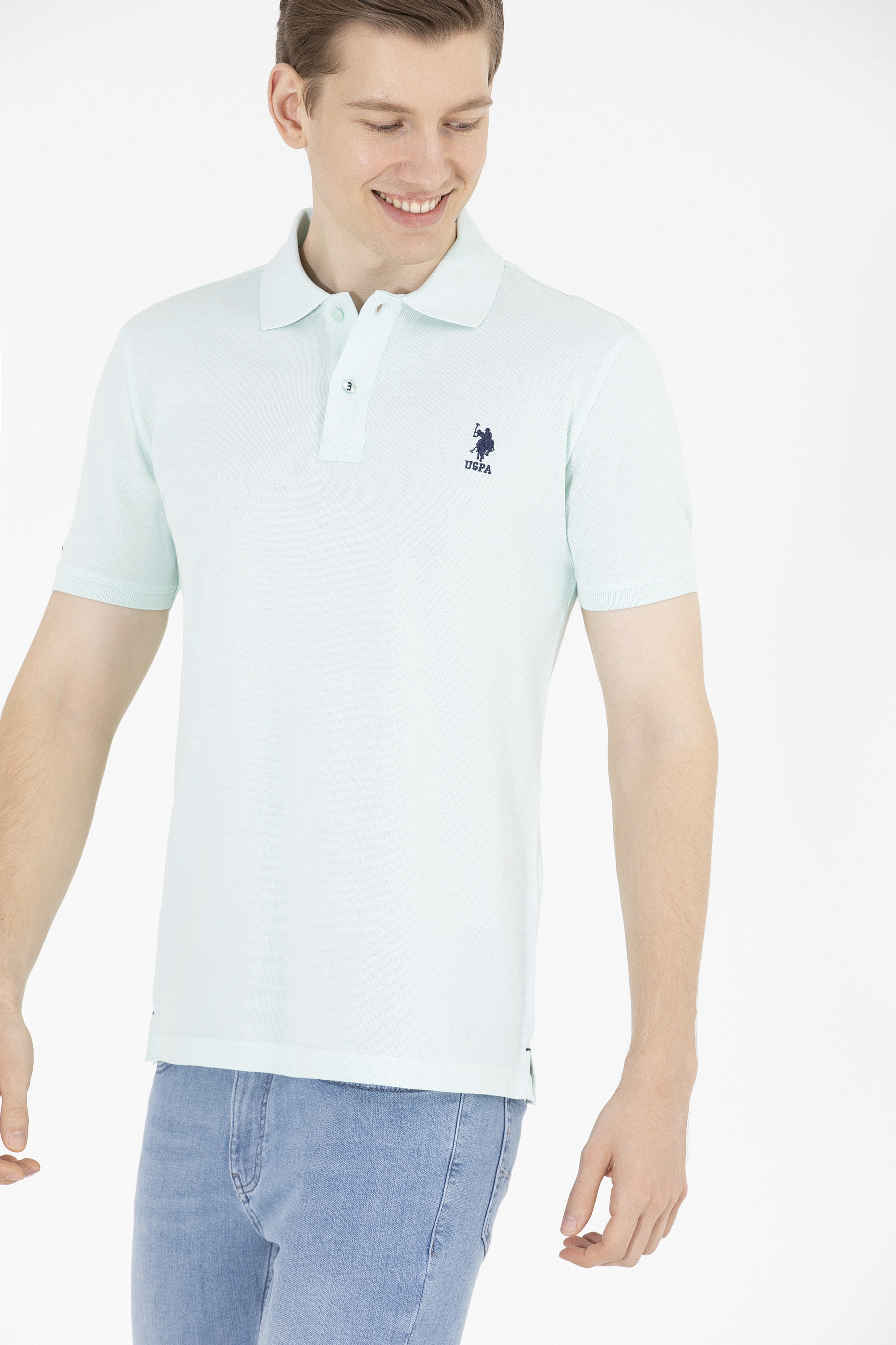 Erkek Nil Basic Polo Yaka Tişört - Image 3