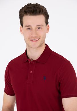 Erkek Plum Polo Yaka Basic T-Shirt - 50249149348