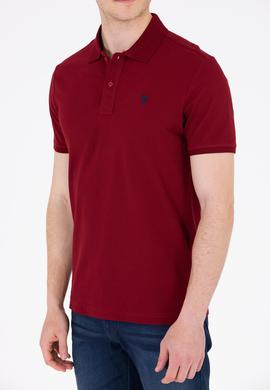 Erkek Plum Polo Yaka Basic T-Shirt - 50249149348