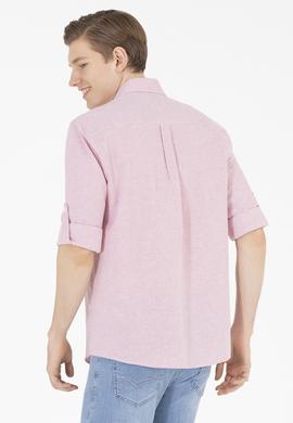 Erkek Kırmızı Uzun Kollu Gömlek - 50265492014