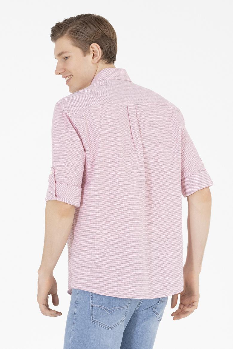 Erkek Kırmızı Uzun Kollu Gömlek - 50265492014