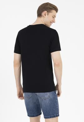 Erkek Siyah Basic V Yaka Tişört - 50262975026