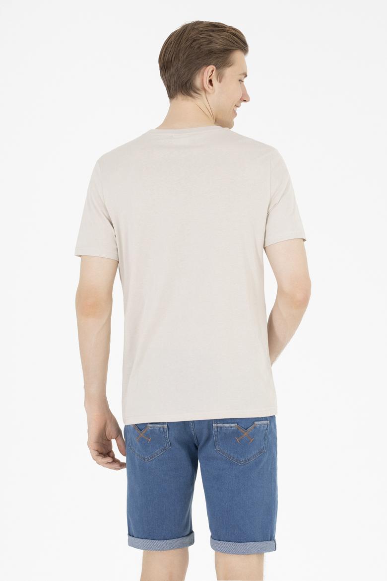 Erkek Taş Bisiklet Yaka Tişört - 50263321034