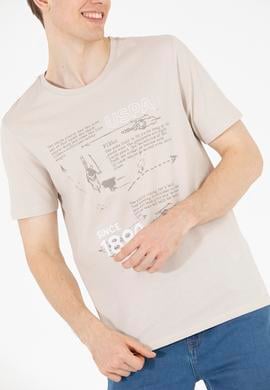 Erkek Taş Bisiklet Yaka Tişört - 50263321034