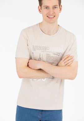 Erkek Taş Bisiklet Yaka Tişört - 50263321034