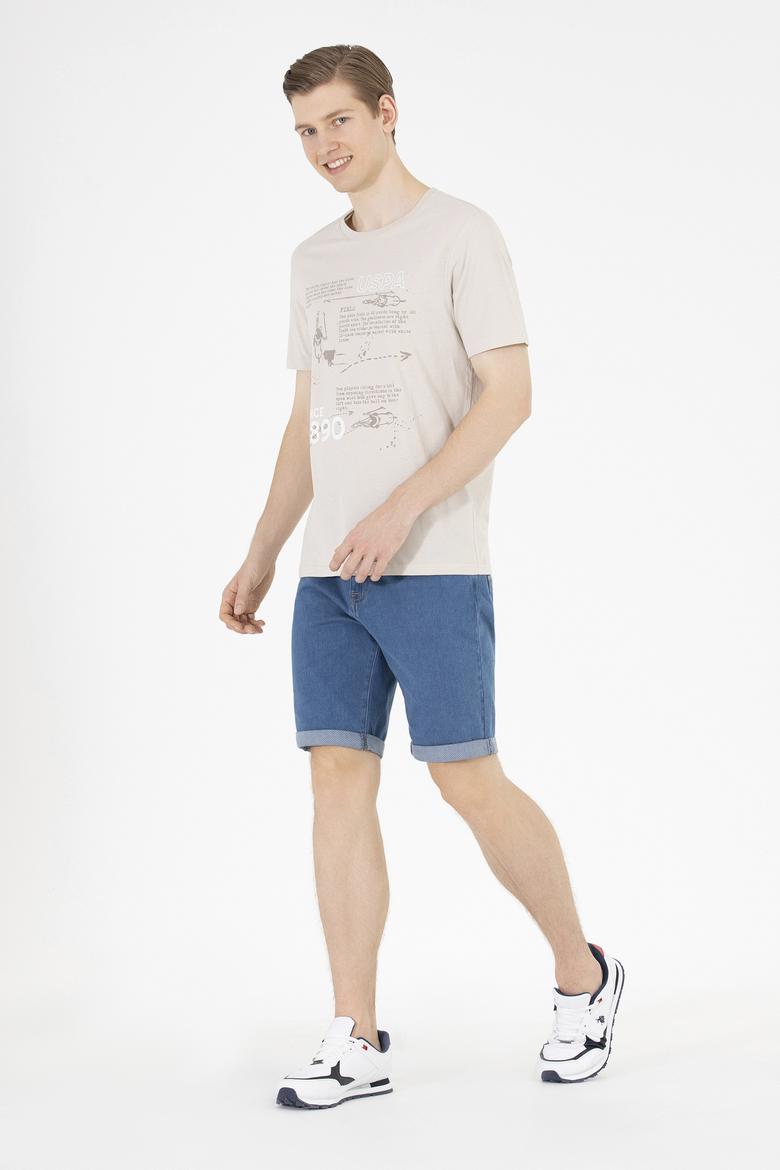 Erkek Taş Bisiklet Yaka Tişört - 50263321034