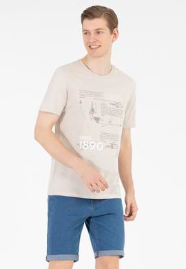 Erkek Taş Bisiklet Yaka Tişört - 50263321034