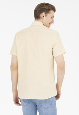 Erkek Açık Sarı Kısa Kollu Gömlek - 50263530025