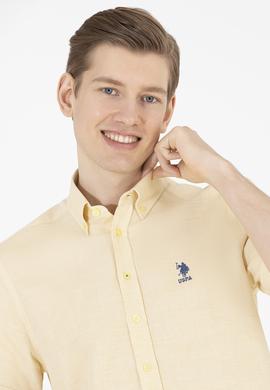 Erkek Açık Sarı Kısa Kollu Gömlek - 50263530025