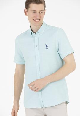 Erkek Su Yeşili Kısa Kollu Gömlek - 50263530014