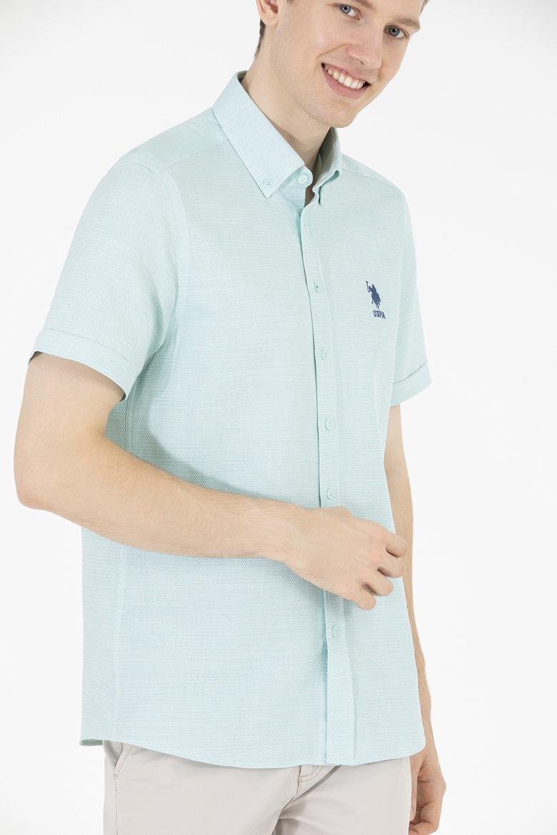 Erkek Su Yeşili Kısa Kollu Gömlek - 50263530014