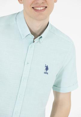 Erkek Su Yeşili Kısa Kollu Gömlek - 50263530014