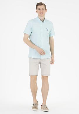 Erkek Su Yeşili Kısa Kollu Gömlek - 50263530014