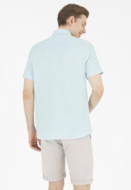 Erkek Su Yeşili Kısa Kollu Gömlek - 50263530014