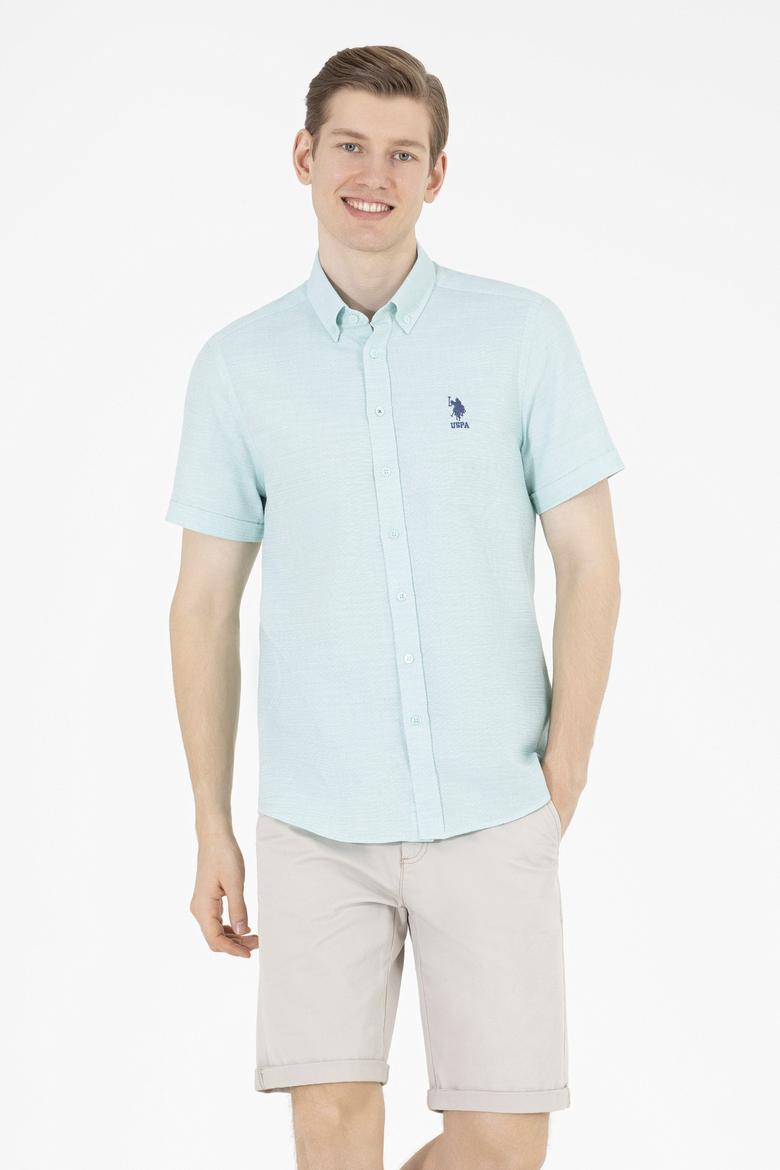 Erkek Su Yeşili Kısa Kollu Gömlek - 50263530014