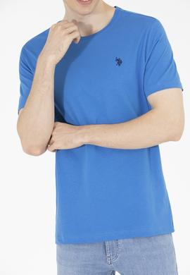 Erkek Saks Basic Bisiklet Yaka Tişört - 50262974061