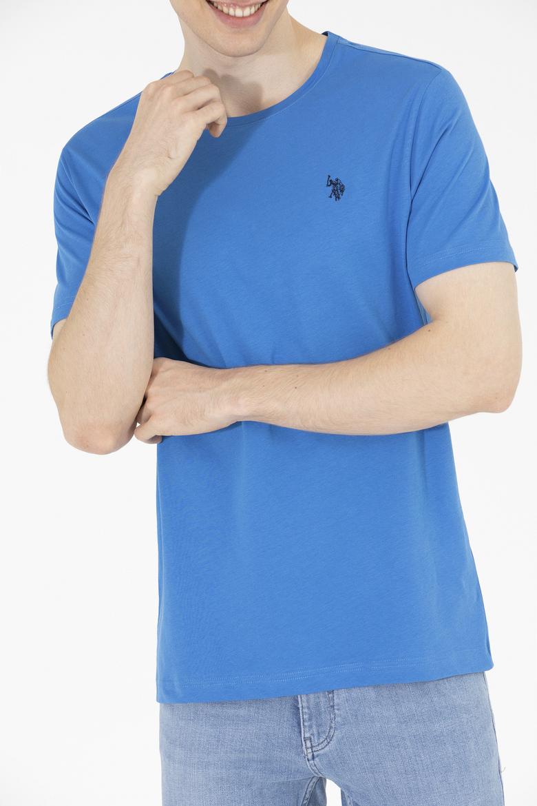 Erkek Saks Basic Bisiklet Yaka Tişört - 50262974061