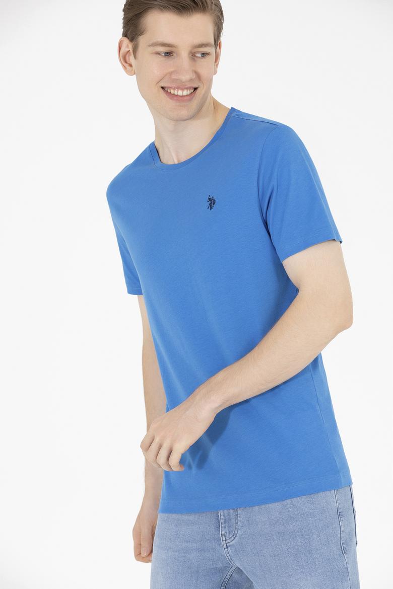 Erkek Saks Basic Bisiklet Yaka Tişört - 50262974061