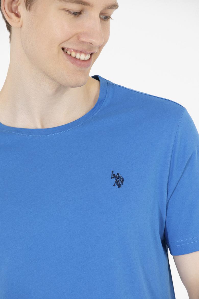 Erkek Saks Basic Bisiklet Yaka Tişört - 50262974061