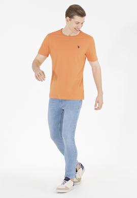 Erkek Kiremit Basic Bisiklet Yaka Tişört - 50262974071