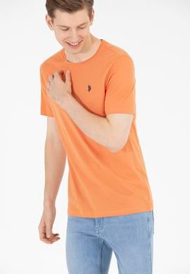 Erkek Kiremit Basic Bisiklet Yaka Tişört - 50262974071