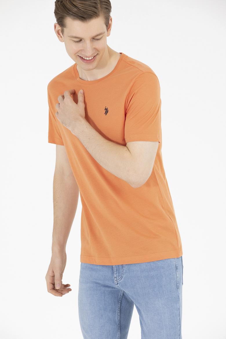 Erkek Kiremit Basic Bisiklet Yaka Tişört - 50262974071