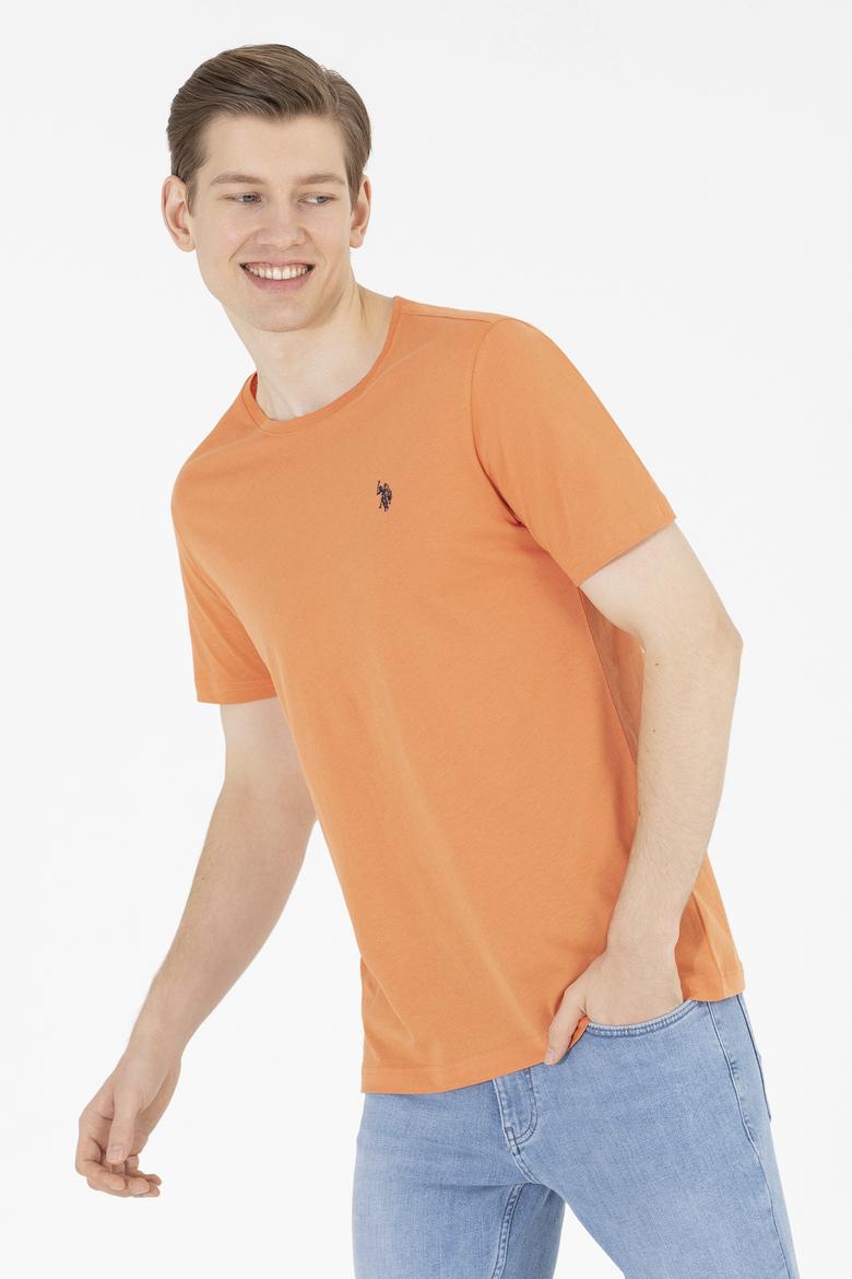 Erkek Kiremit Basic Bisiklet Yaka Tişört