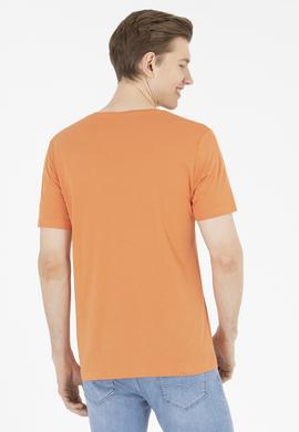 Erkek Kiremit Basic Bisiklet Yaka Tişört - 50262974071